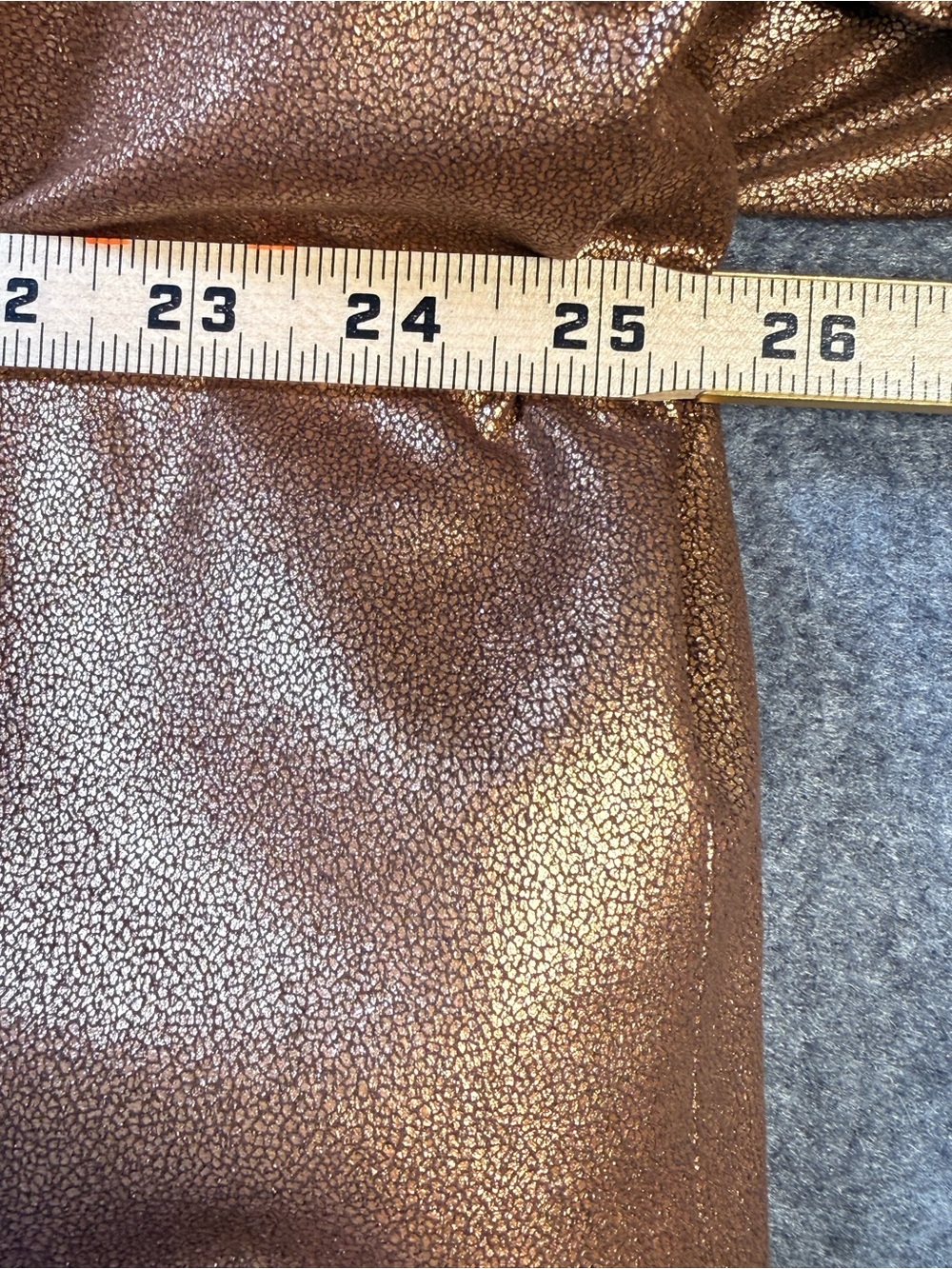 NWT Kasper Plus Size 24W Metallic Copper Faux Leather Open Front Blazer Jacket - Picture 12 of 16
